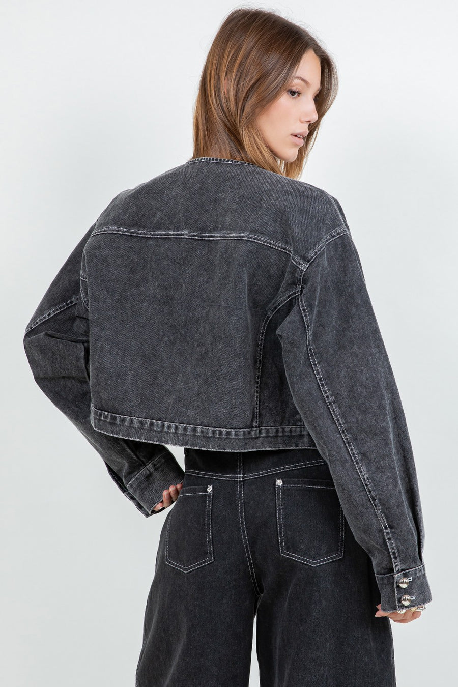Washed Crop Top Jacket