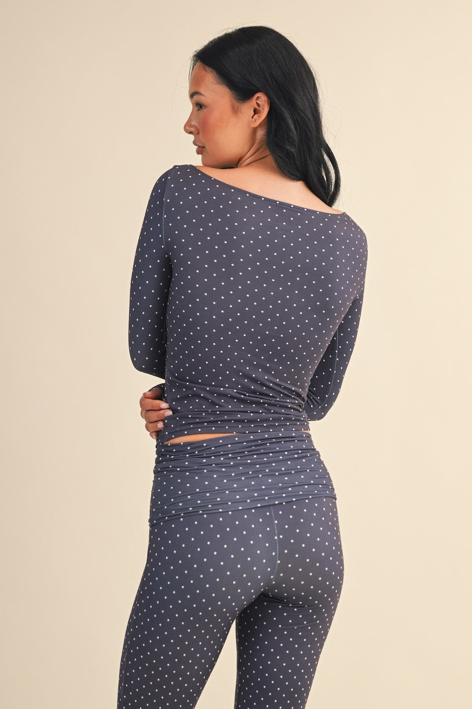 Polka Dot Off The Shoulder Top