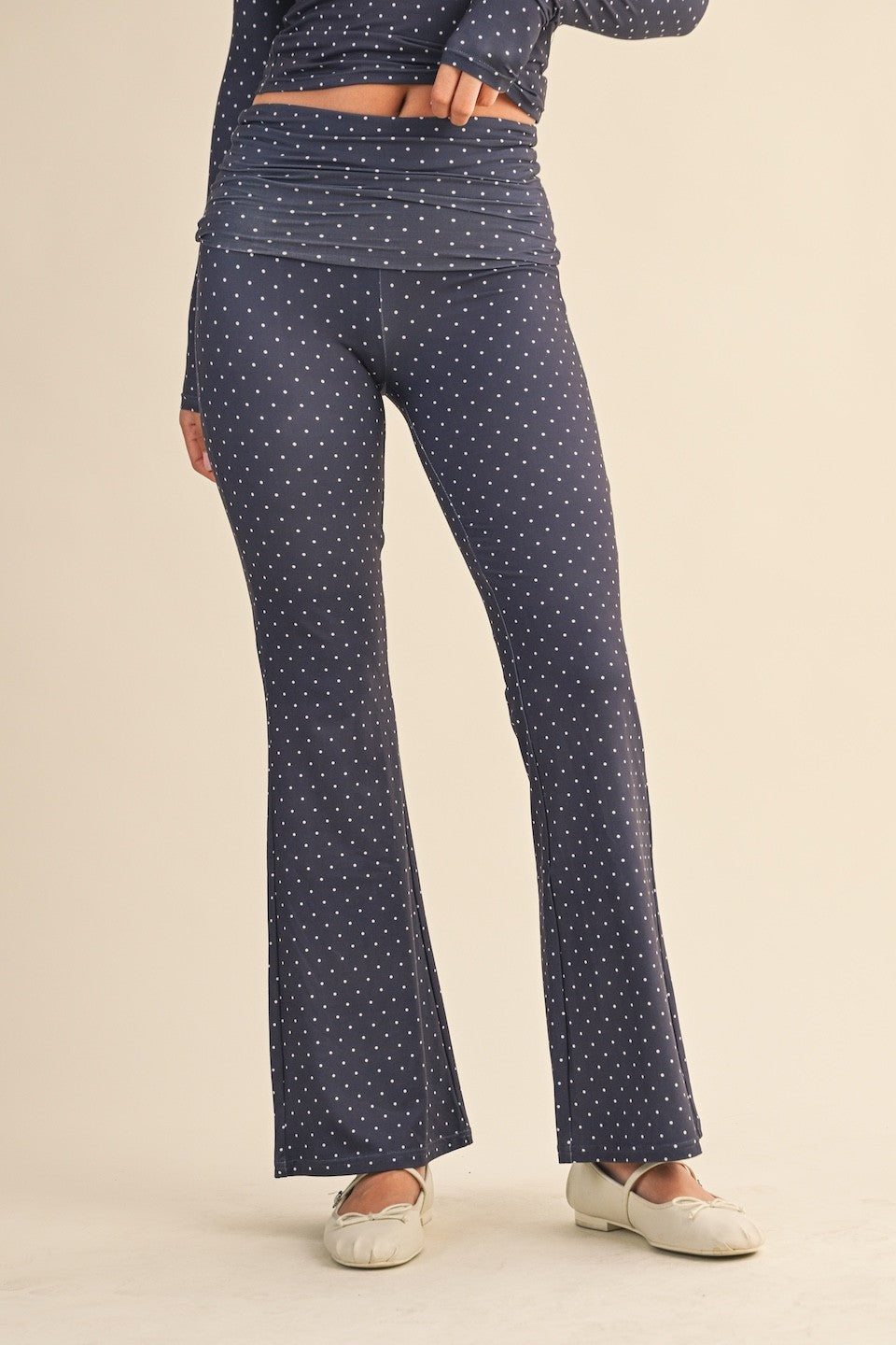 Polka Dot Foldover Pants