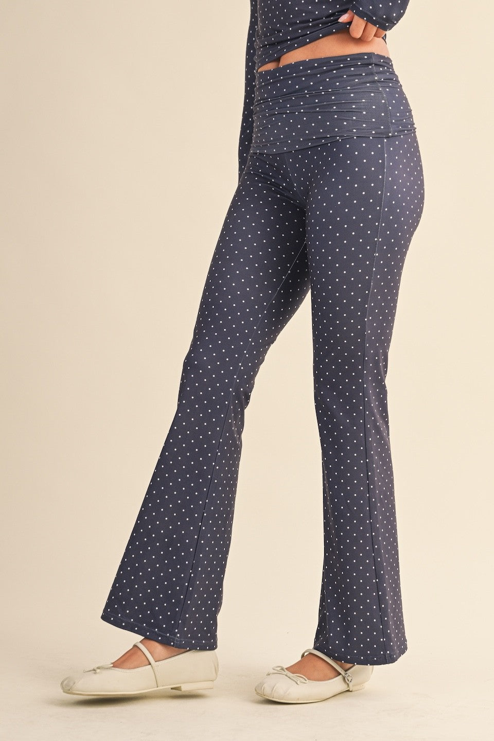 Polka Dot Foldover Pants