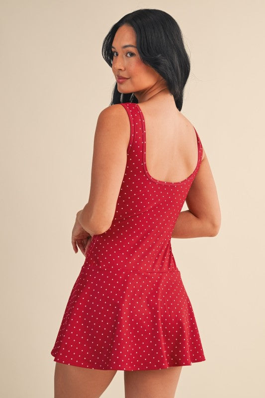 Red Polka Dot Mini Dress