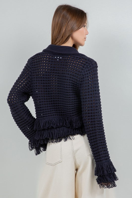 Navy Knit Cardigan