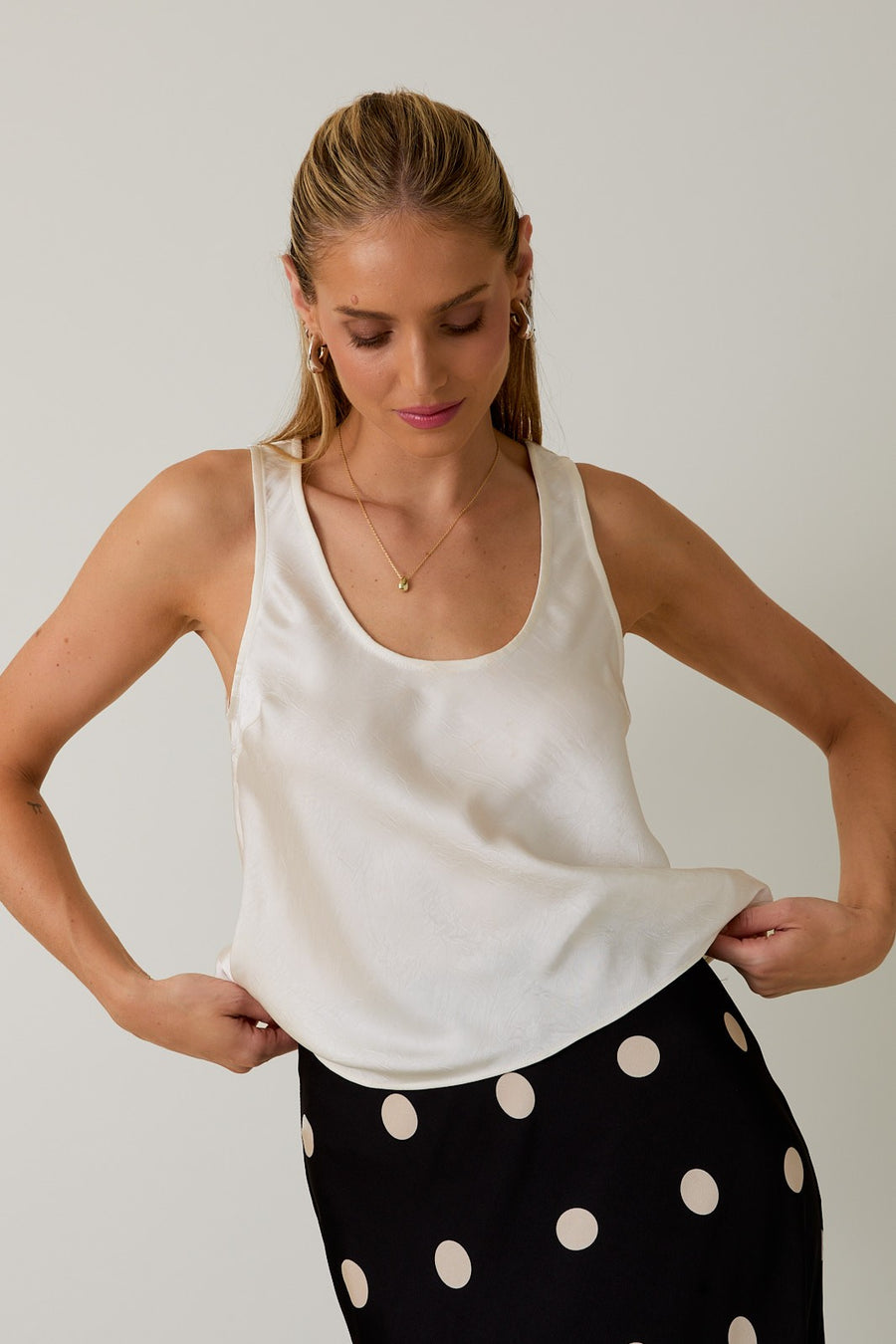 Crushed Satin Top