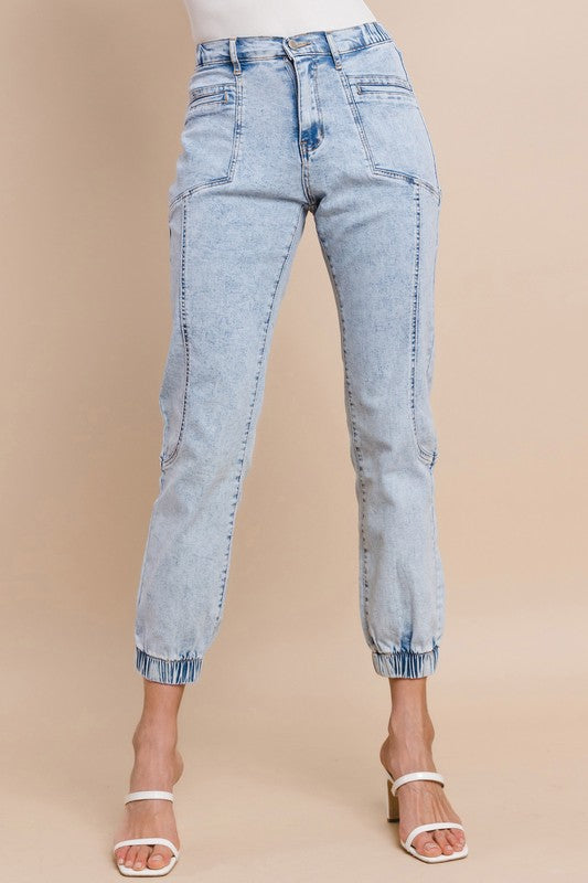 Denim Jogger Pants