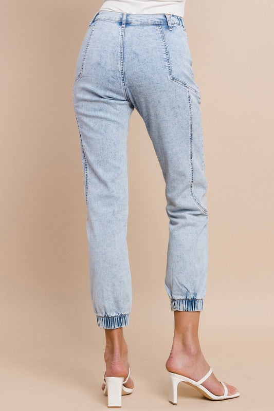 Denim Jogger Pants