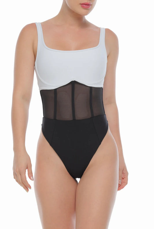Alía one piece high leg