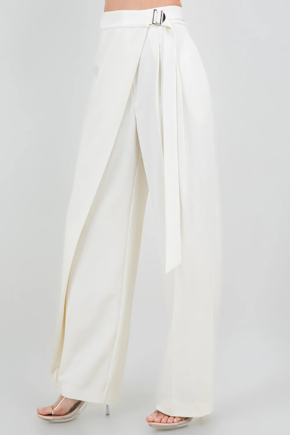 Pleated Wrap Over Trousers
