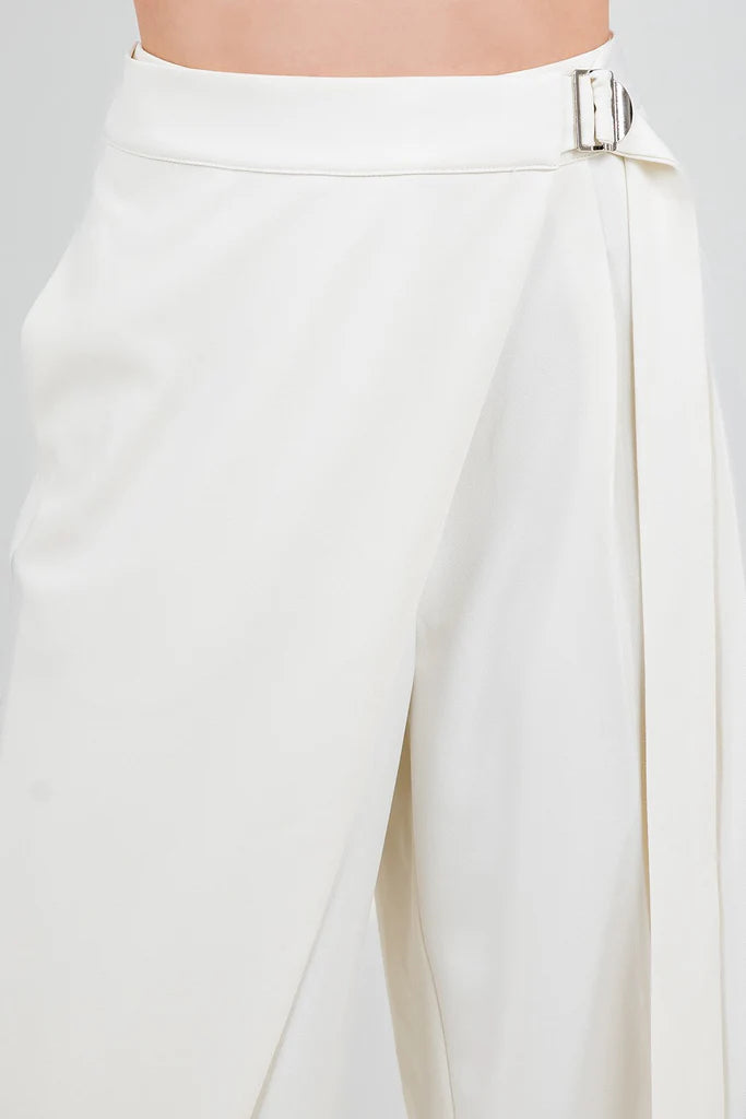 Pleated Wrap Over Trousers