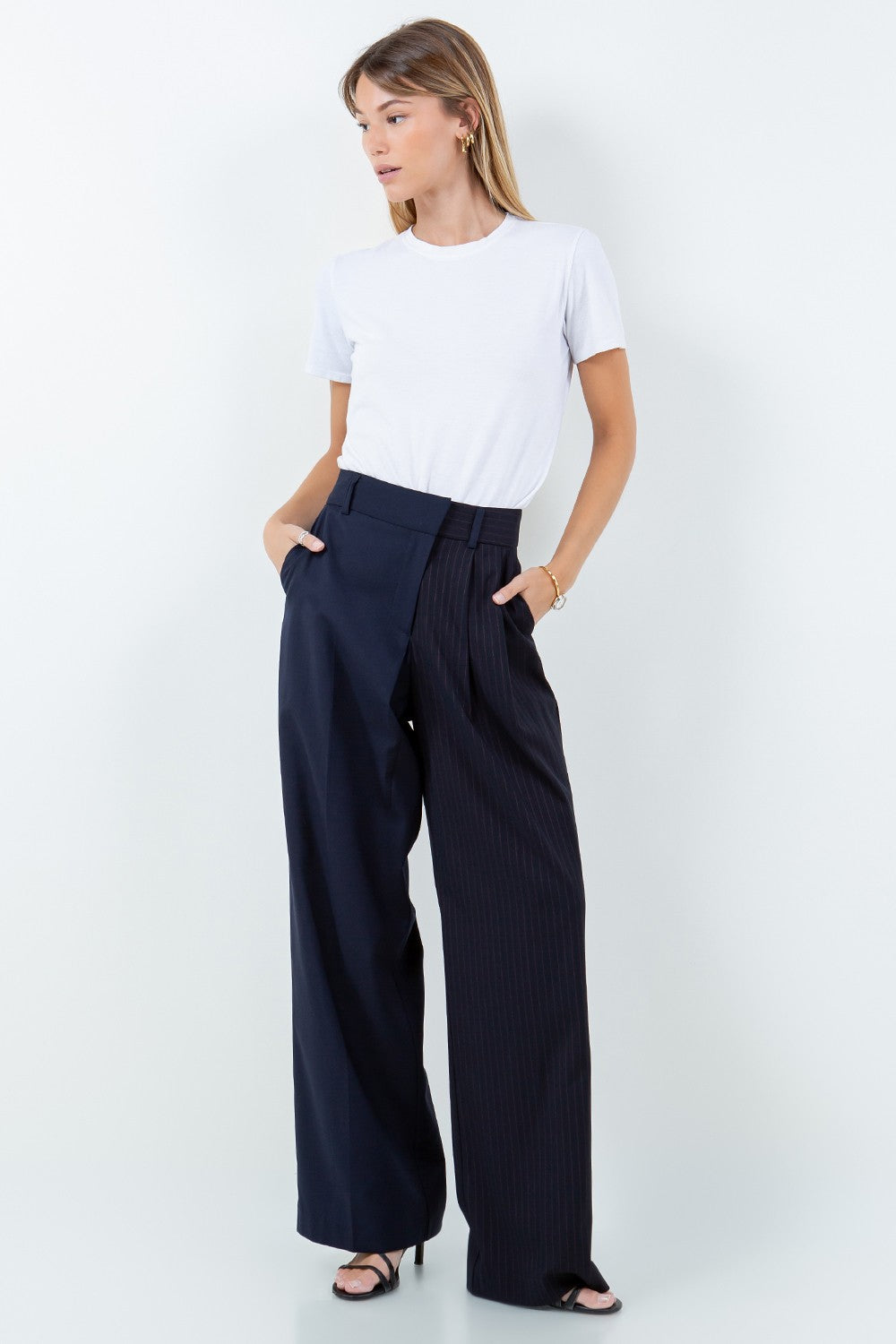 Half Contrast Pants