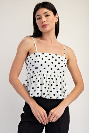 Polka Dot Bubble Top