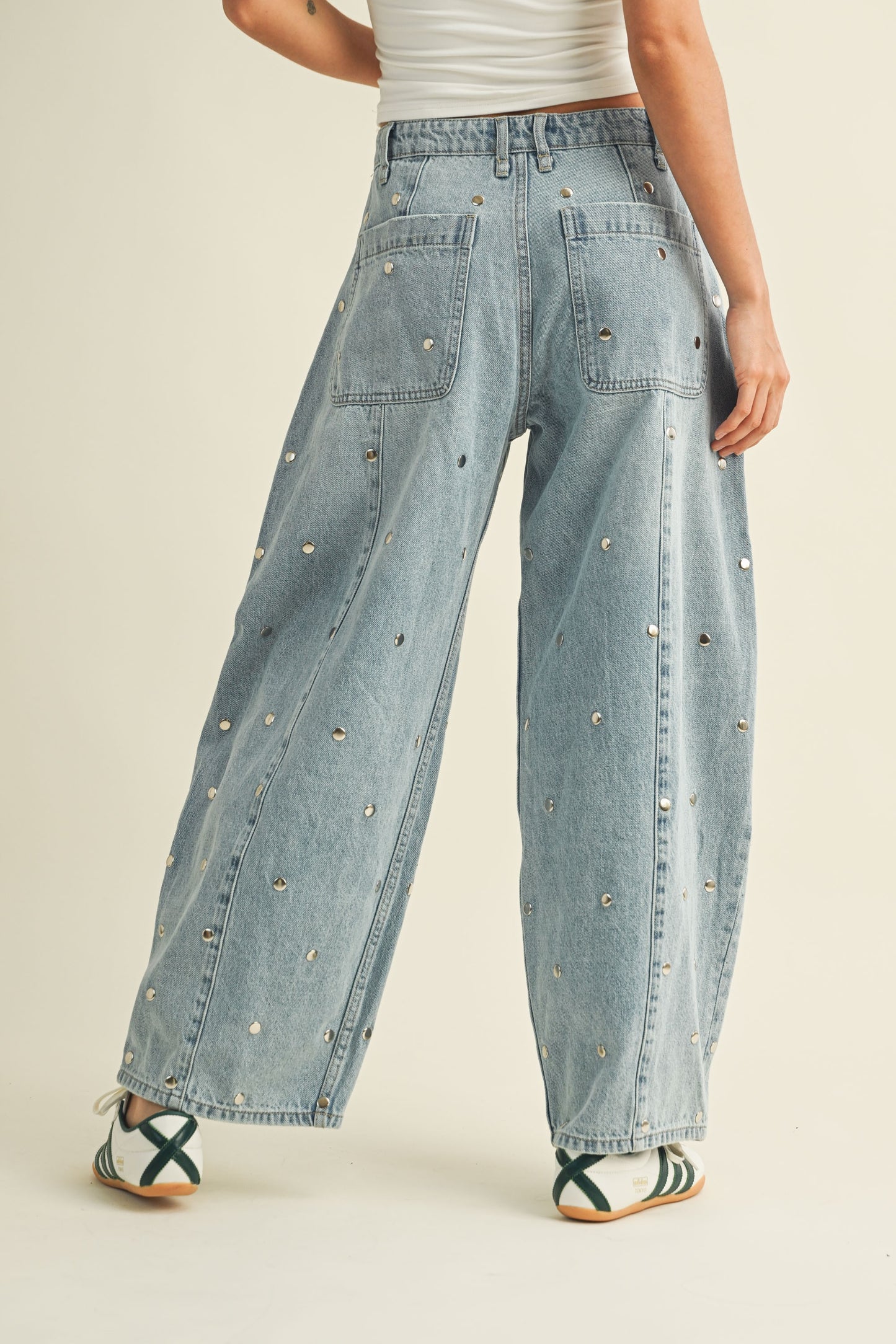 Stud Barrel Pants