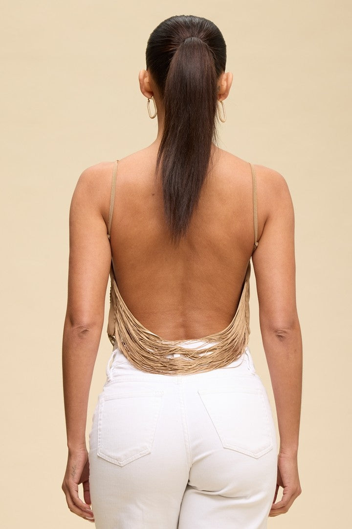 Fringe Backless Top