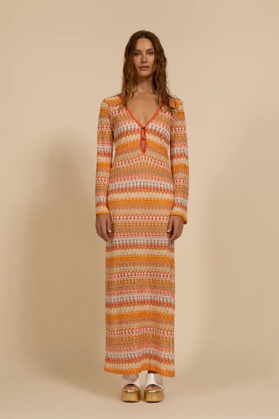 SUN LONGSLEEVE MAXI DRESS