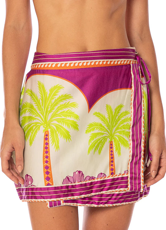 Moroccan Palm Celestia Short Skirt