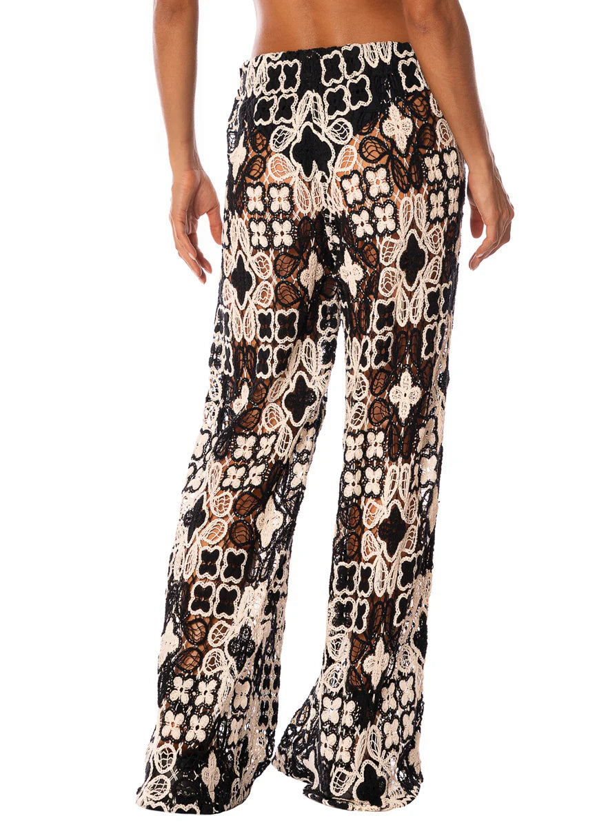 Floral Knit Raisin Pants