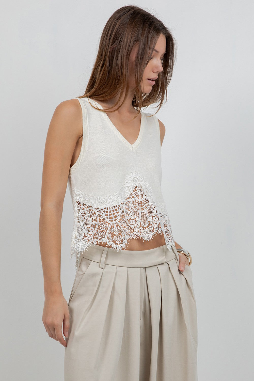 Knitted Lace Top