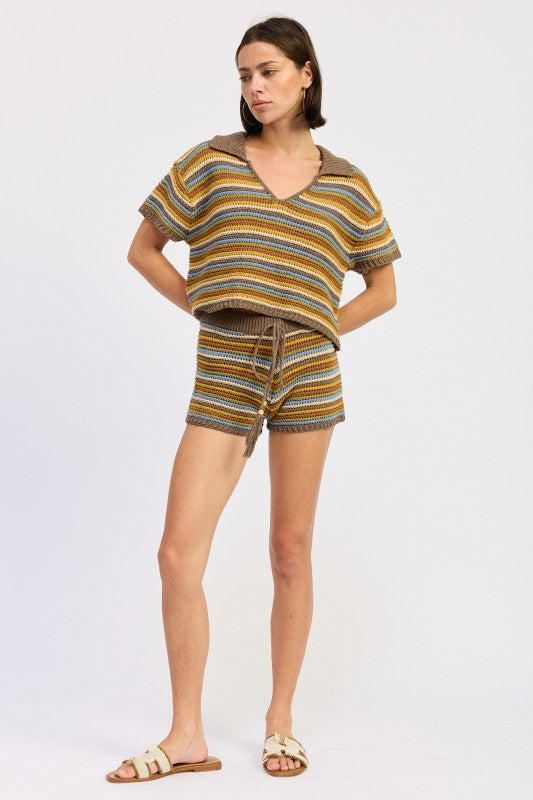 Mini Crochet Knitted Striped