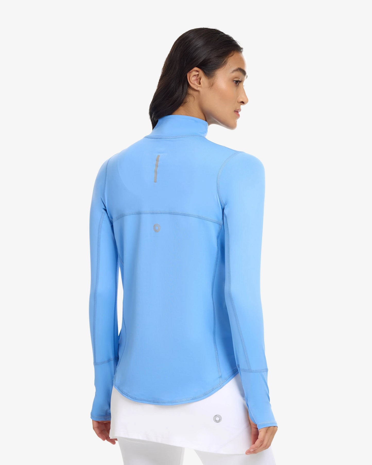 INDIGO WOMEN'S MOCK ZIP TOP RELAXED