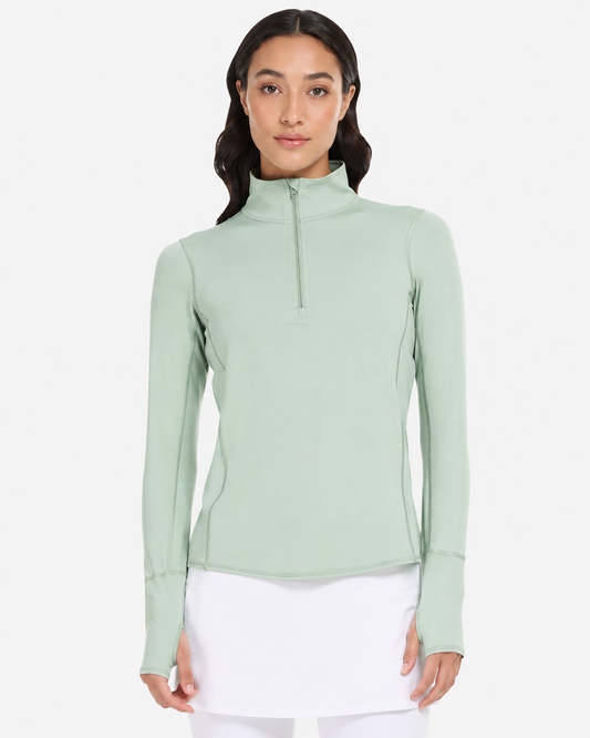 SAGE WOMEN'S MOCK ZIP TOP