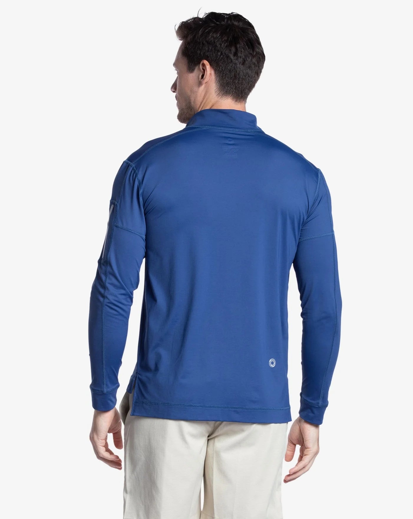 NAVY MEN'S MOCK ZIP TOP