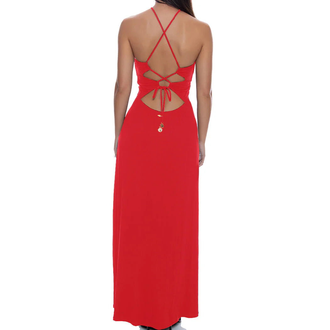 INNER CIRCLE - Halter Ring Long Dress