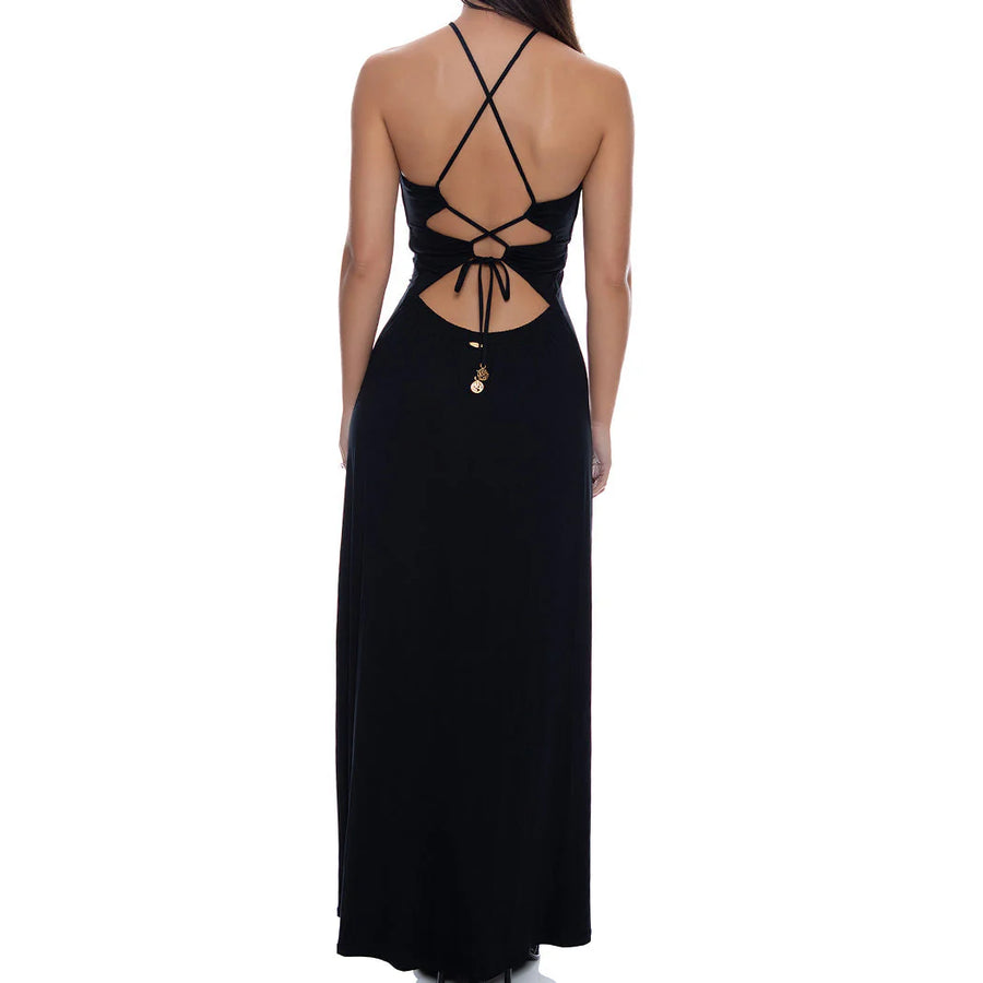 INNER CIRCLE - Halter Ring Long Dress