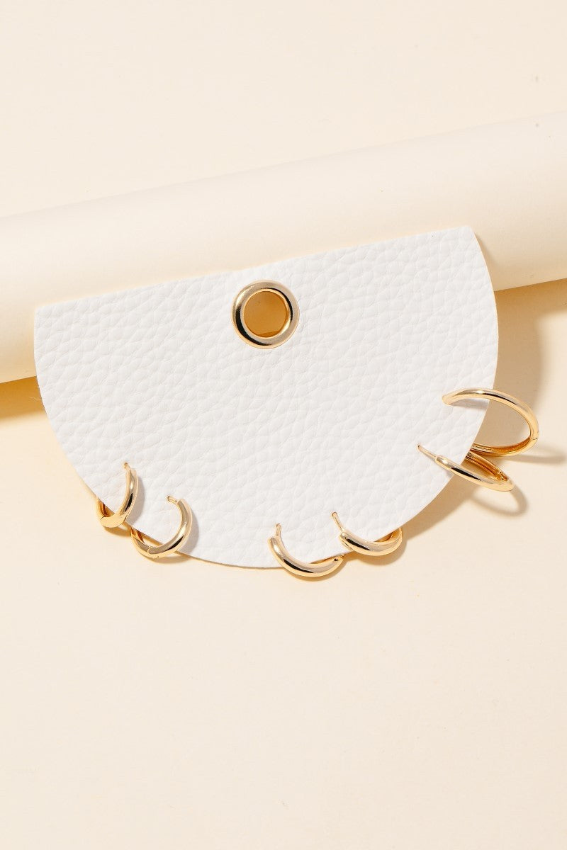 Gold Hoop Earring Set