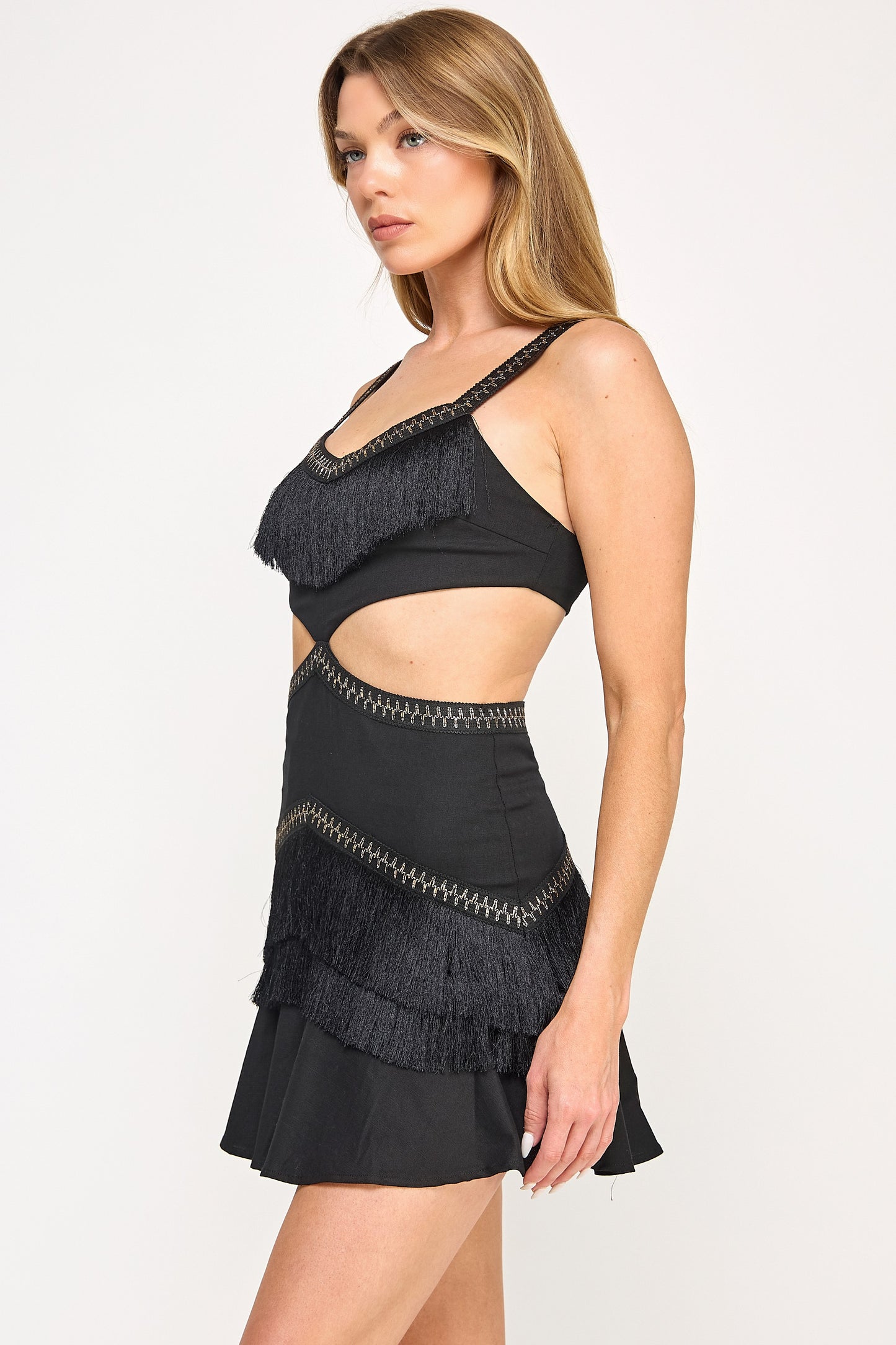 Ruffle Cutout Dress
