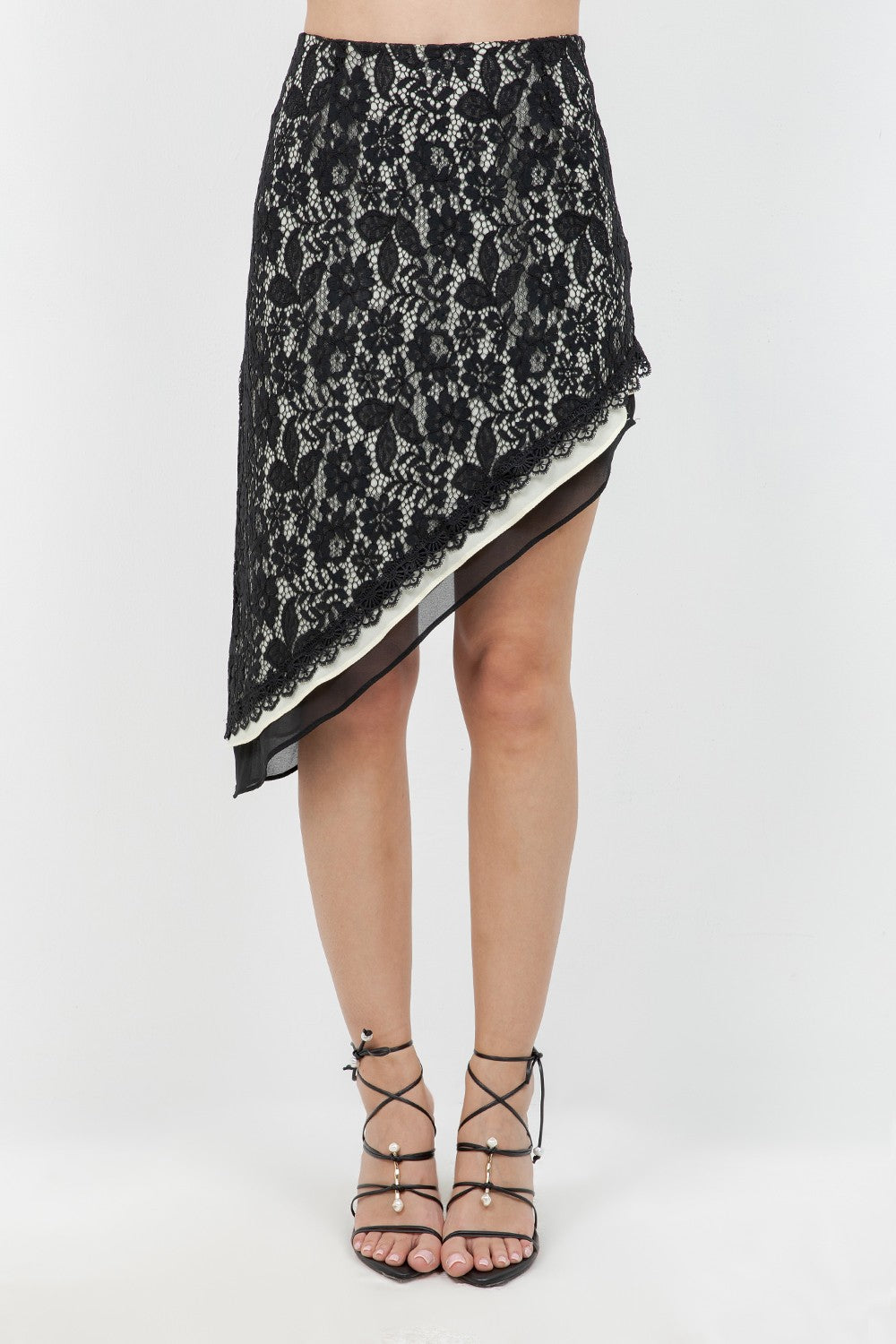 Lace Asymmetrical Skirt