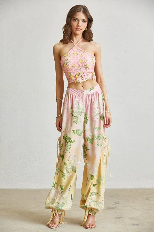Floral Halter Set
