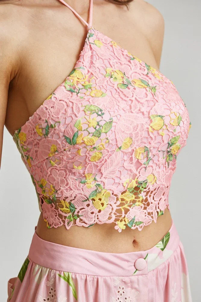 Floral Halter Set