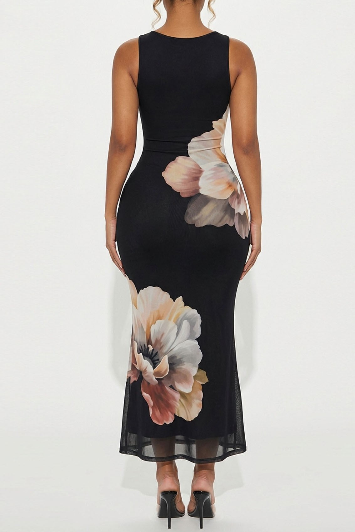 Flower Print Midi Dress