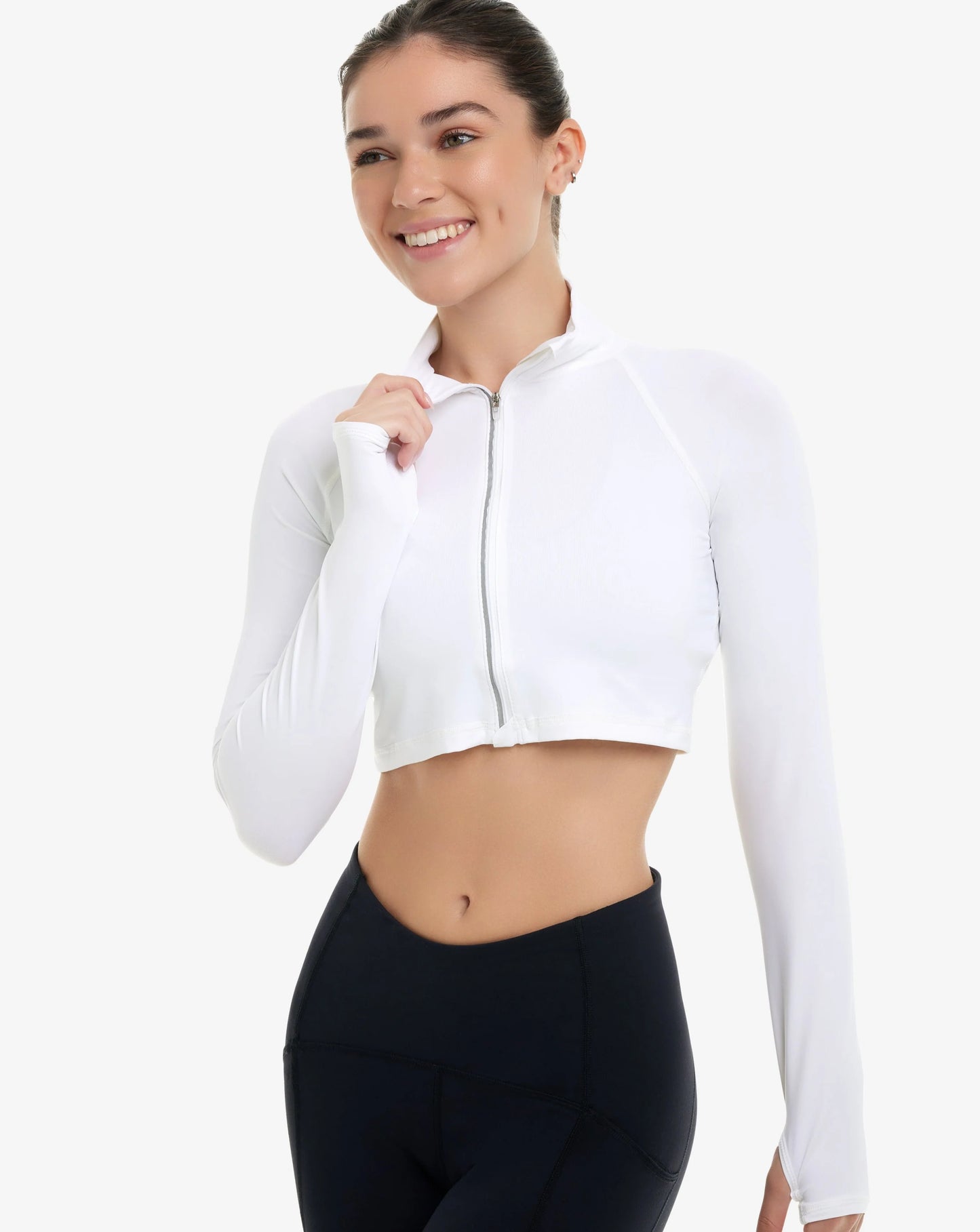 Full Zip Crop Top