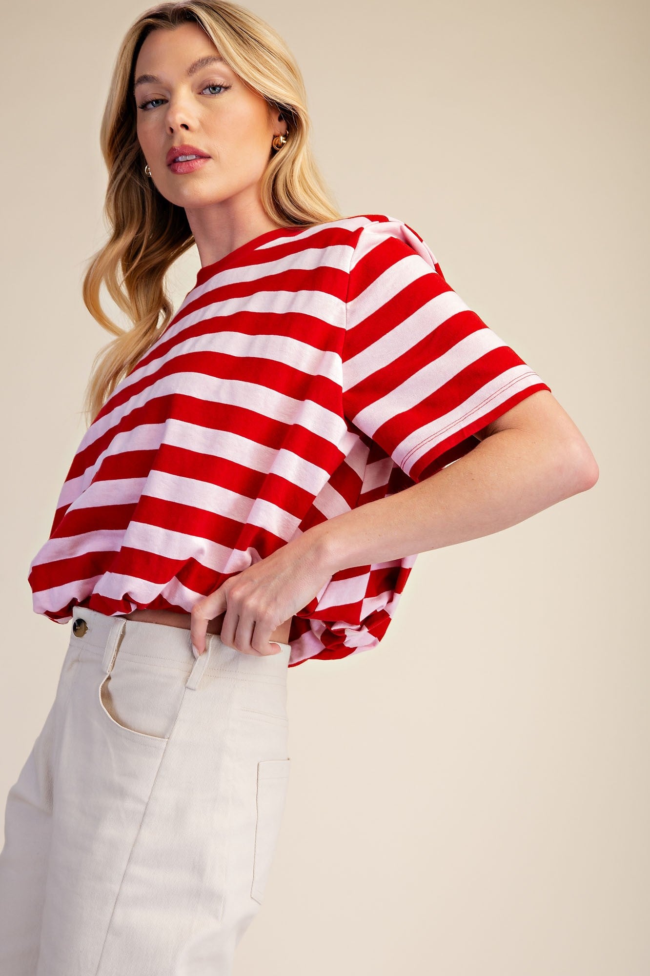 Striped Bubble Top
