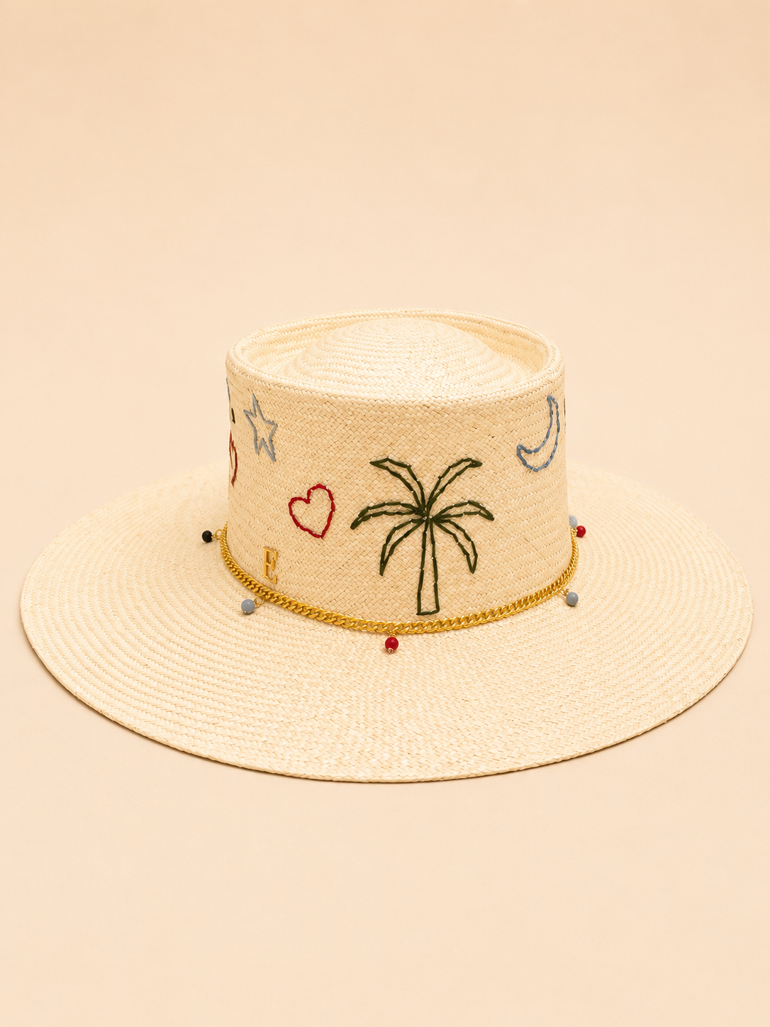 Embroidered Beach Hat