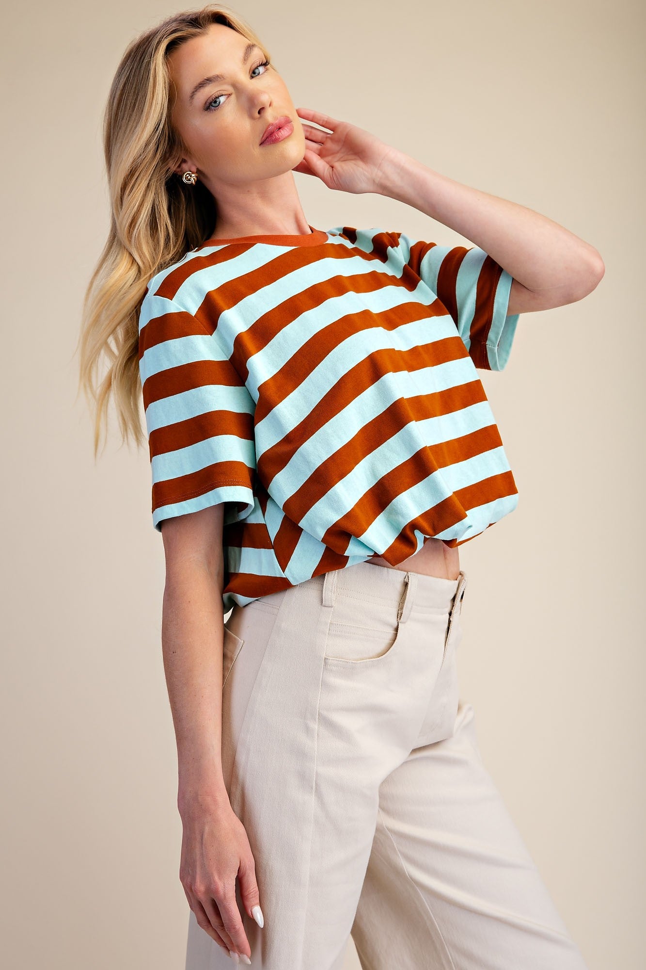Striped Bubble Top