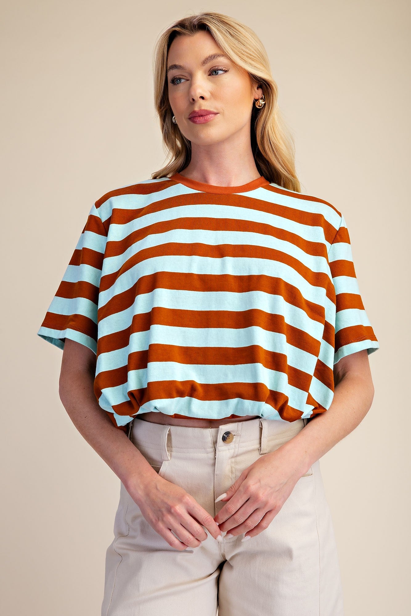 Striped Bubble Top