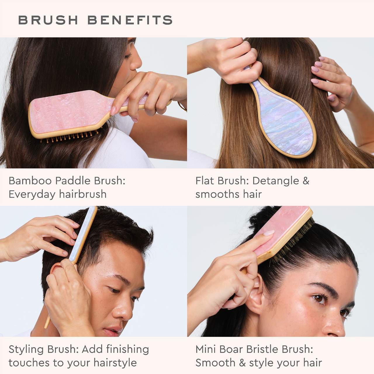FLAT BRUSH IN LYCHEE BABY