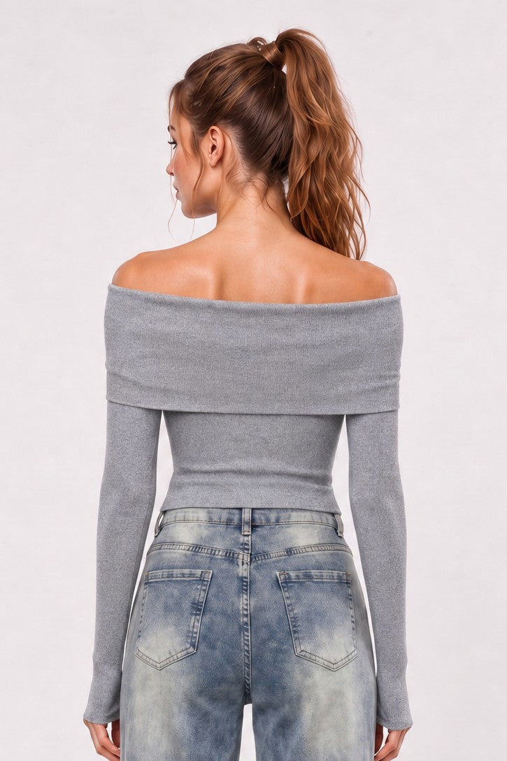 Fold Over Off-Shoulder Top