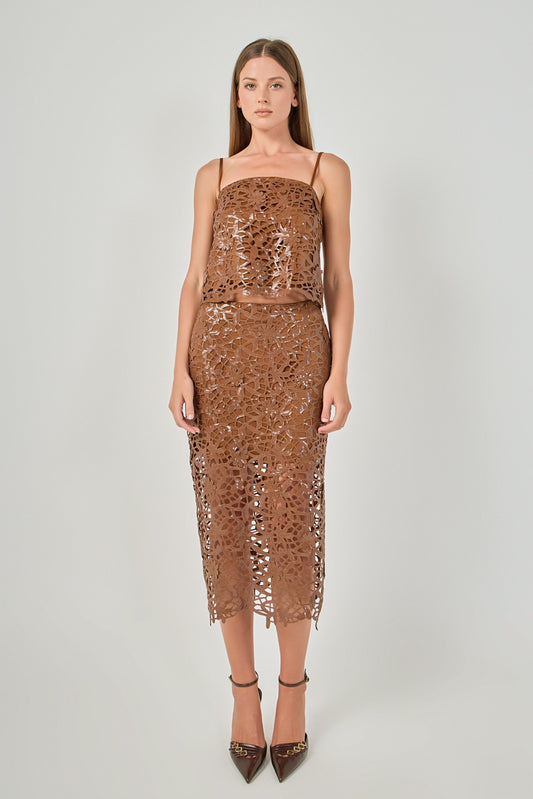 Sequin Floral Lace Set