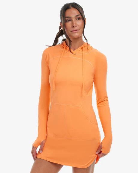 TANGERINE WOMEN'S HOODIE DRESS RELAXED