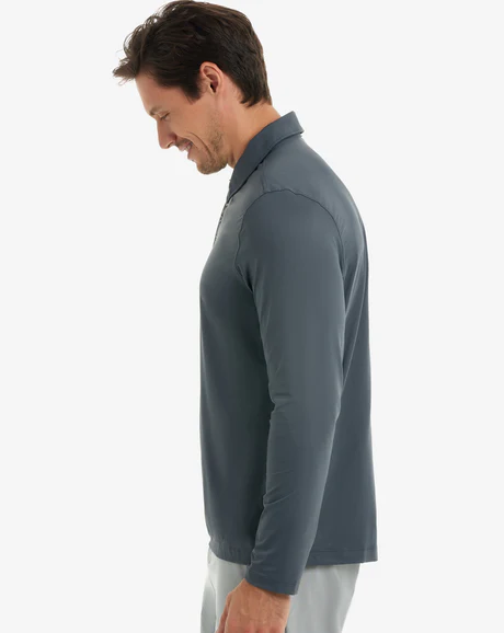 SMOKE MEN'S LONG SLEEVE COLLARED SHIRT