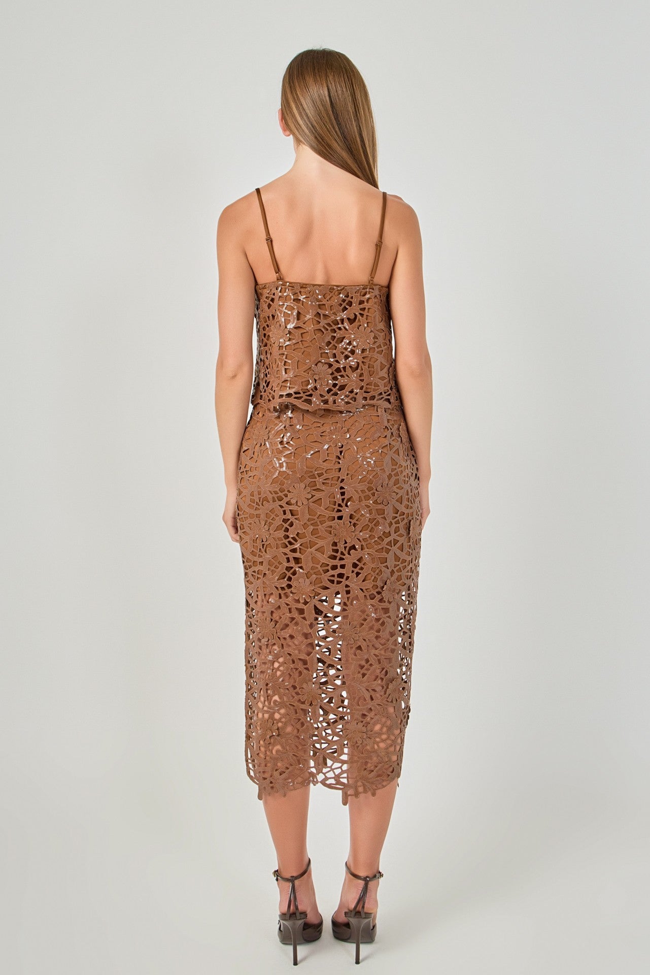 Sequin Floral Lace Set