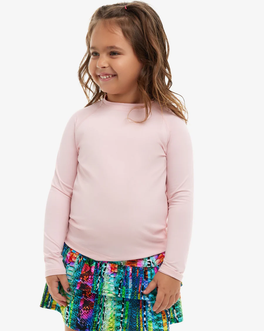 TICKLE ME PINK KID'S CREW NECK TOP
