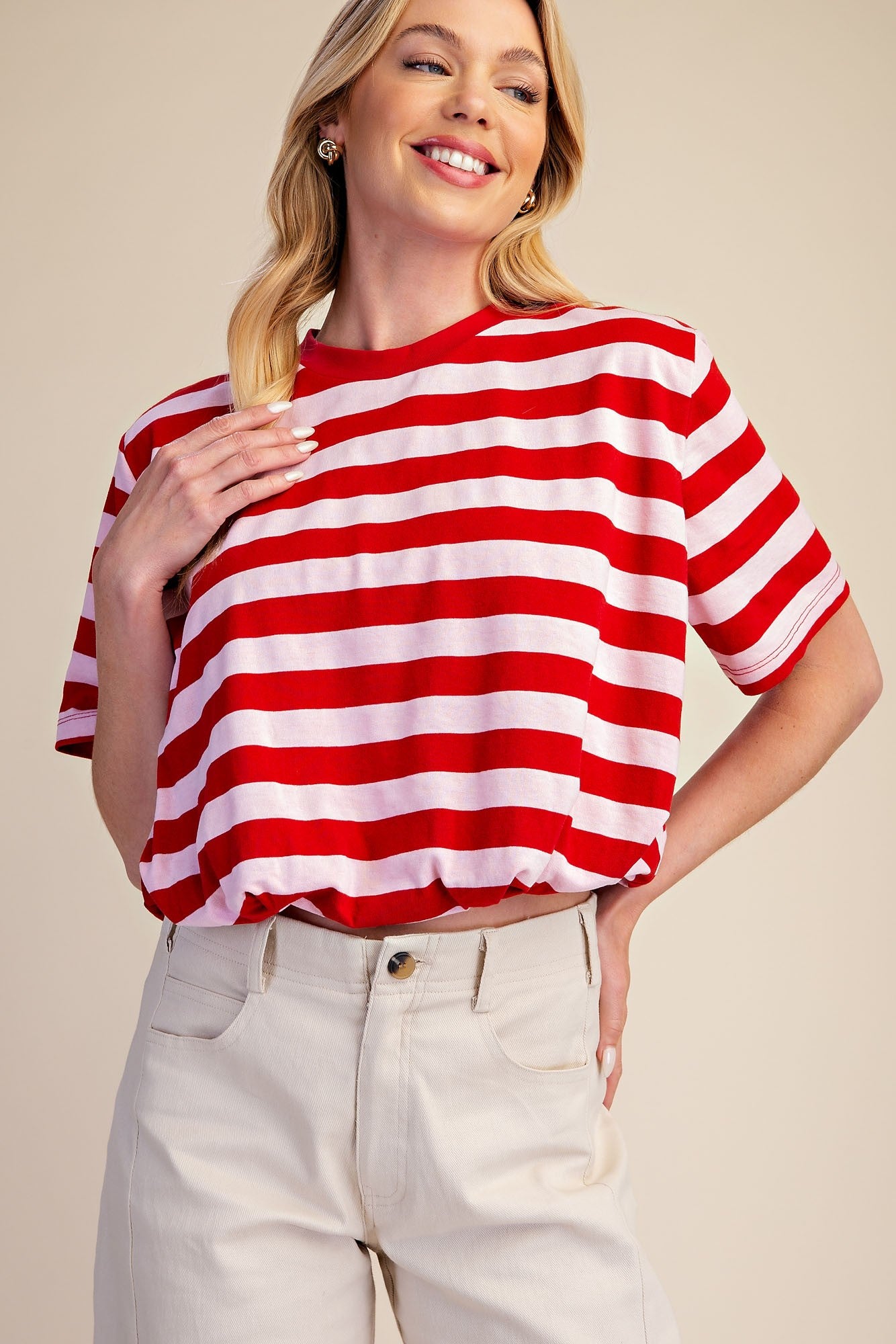 Striped Bubble Top